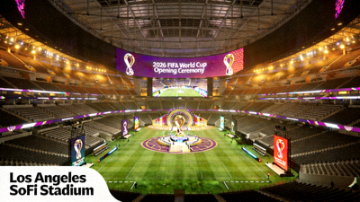2026年世界杯开幕式场馆内部预览 - 洛杉矶SoFi体育场全景